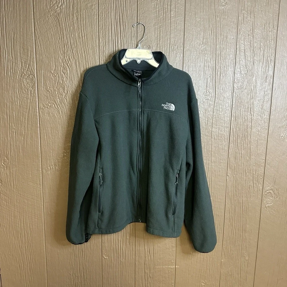 North Face Cedar Trail Grid Fleece Jacket Men's Sz XL Full Zip Mid Layer Fall